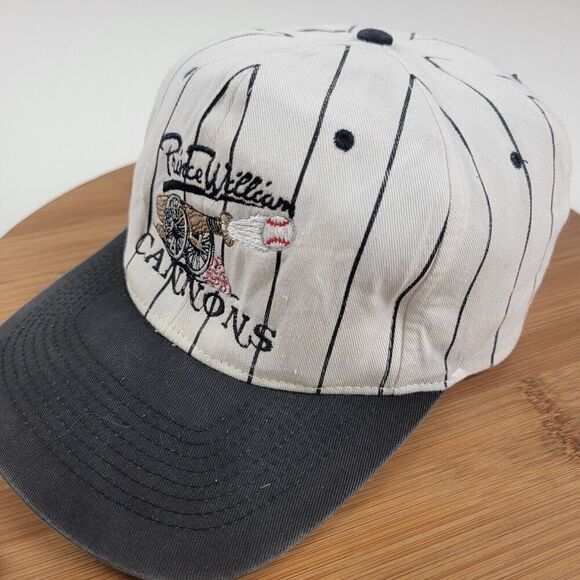 Vintage‎ 90s Prince Williams Cannons Chicago White Sox Snapback Cap Pinstripe - Picture 2 of 12